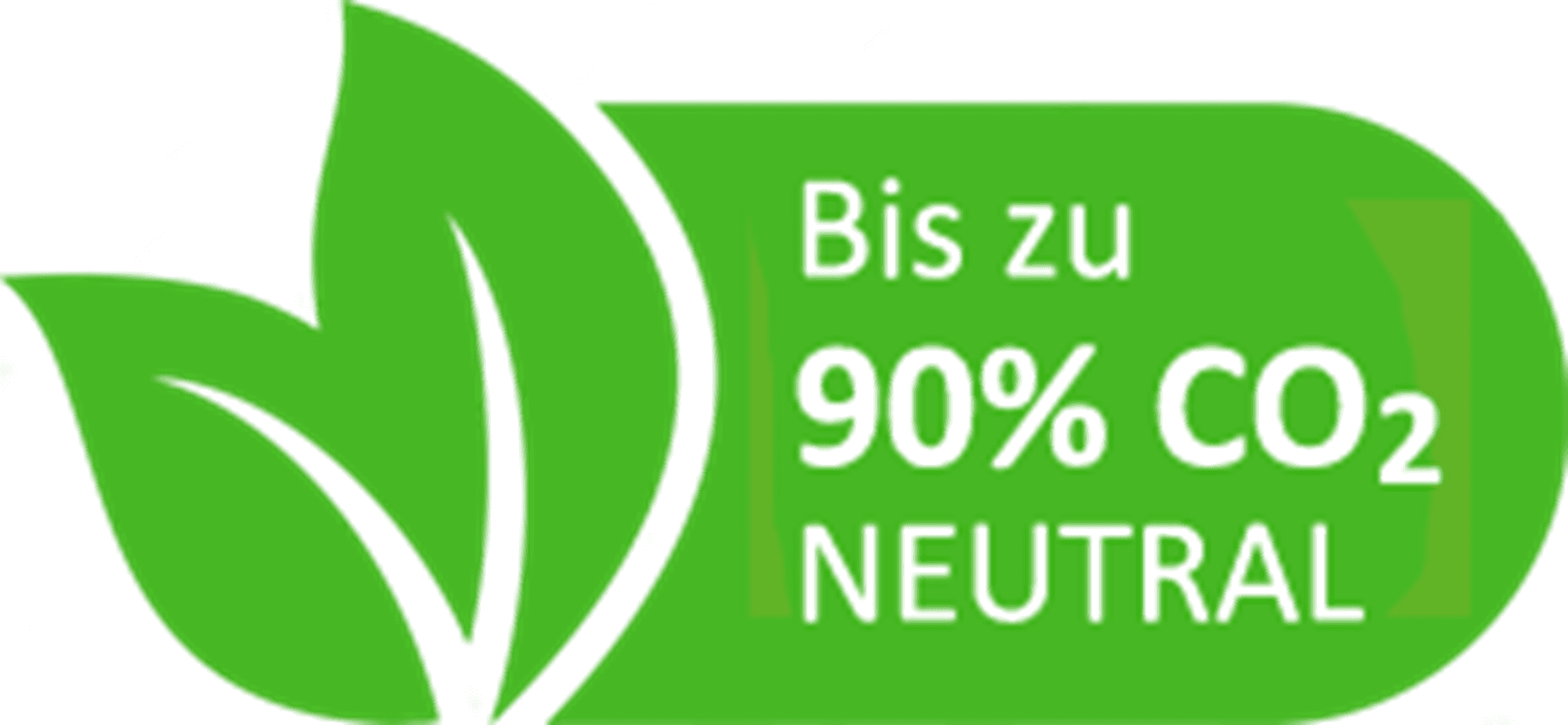bis zu 90% CO2 Neutral